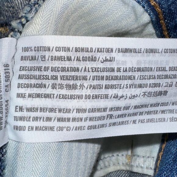 Abercrombie & Fitch High Rise Festival Distressed Denim Short Size 10 - Picture 11 of 16